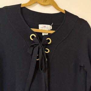 Vineyard Vines Merino Wool Black Long Sleeve Dress